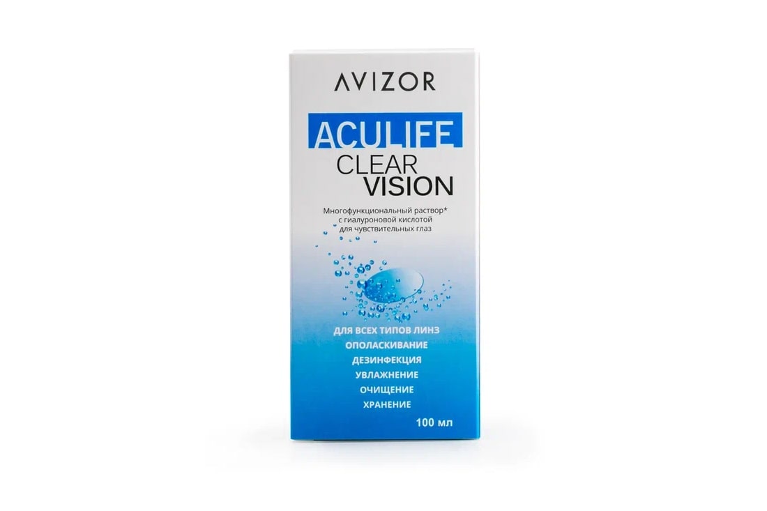 Растворы, капли, контейнеры и пинцеты ACULIFE Раствор ACULIFE Clear Vision New+ 100 мл